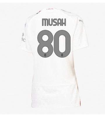 AC Milan Yunus Musah #80 Udebanetrøje Dame 2023-24 Kort ærmer